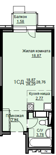 квартира г Щёлково микрорайон Соболевка, к 8, Щёлково городской округ фото 1