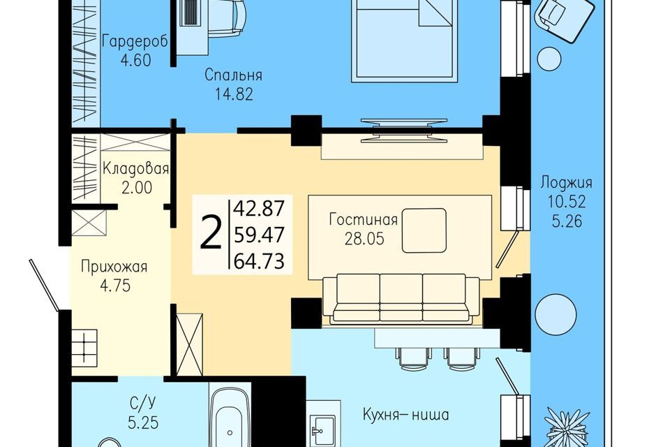 квартира г Красноярск р-н Советский ул Дудинская 2е городской округ Красноярск фото 1