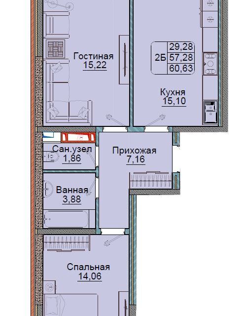 квартира г Краснодар р-н Прикубанский проезд им. Репина 3 муниципальное образование Краснодар фото 1