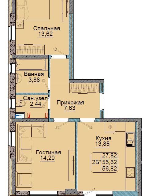 квартира г Краснодар р-н Прикубанский проезд им. Репина 3 Краснодар городской округ фото 1