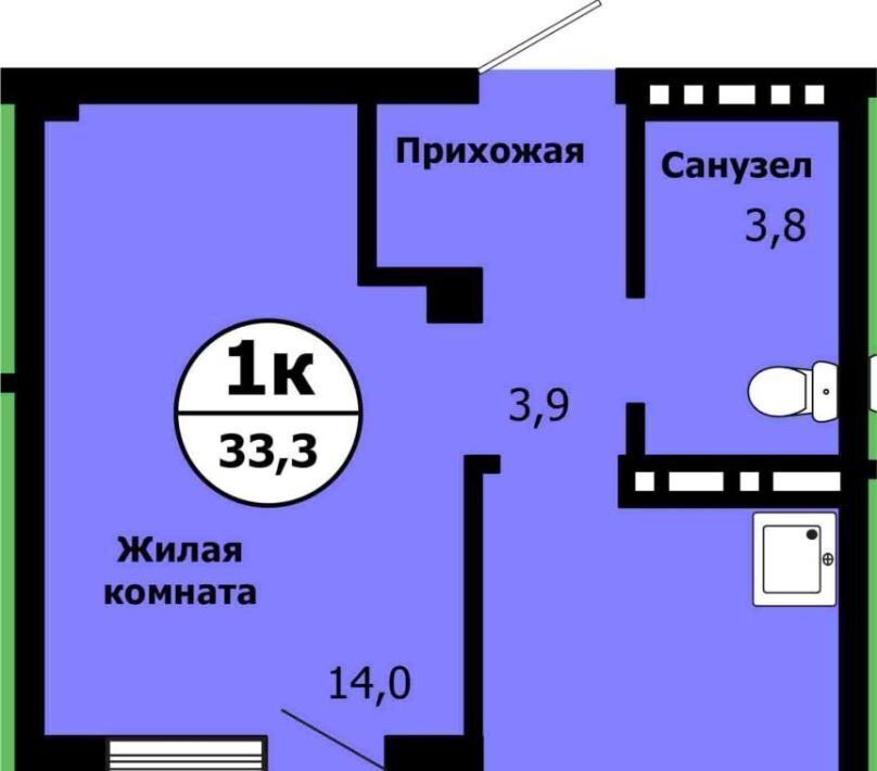 квартира г Красноярск р-н Свердловский ул Лесников 51 фото 1