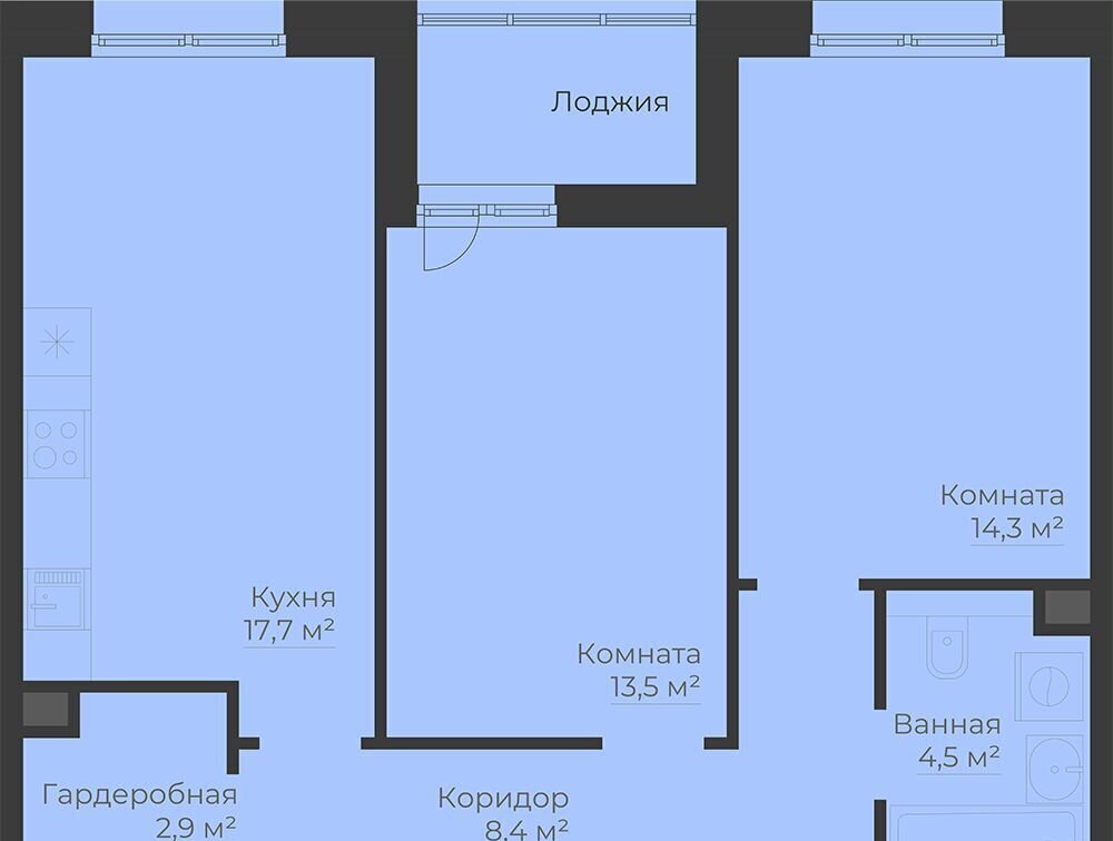 квартира р-н Рыбинский г Рыбинск Западный Прибрежный ул Новоселов з/у 12 фото 1