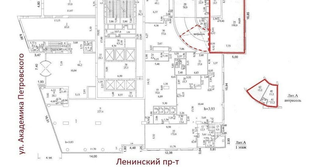 торговое помещение г Москва метро Шаболовская пр-кт Ленинский 15а муниципальный округ Донской фото 11