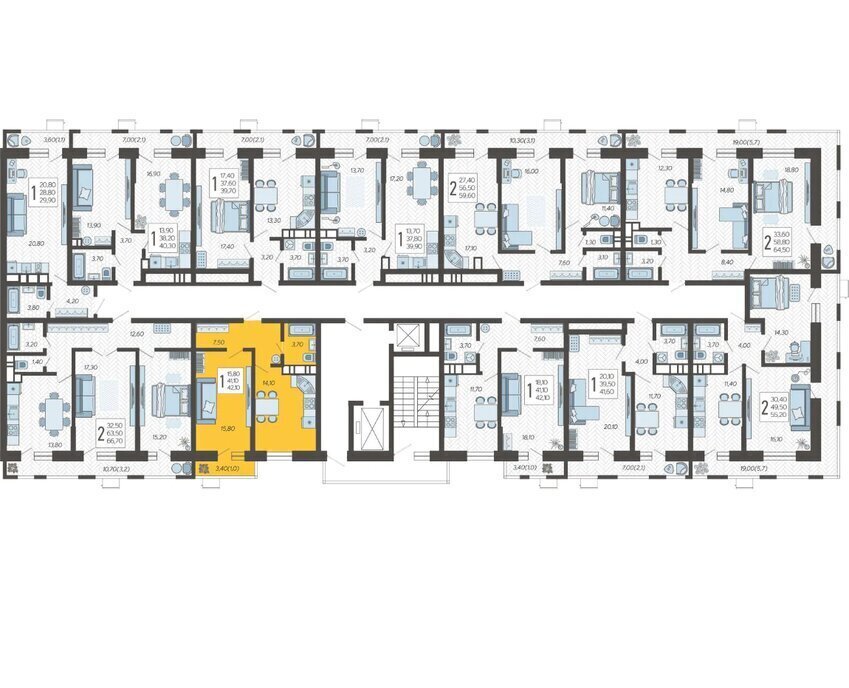 квартира г Краснодар микрорайон 9-й километр ул Ярославская 115/7 фото 2