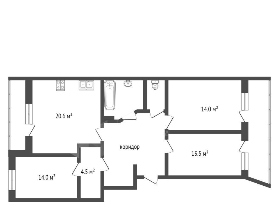 квартира г Тюмень р-н Калининский ул Уральская 53к/1 фото 2