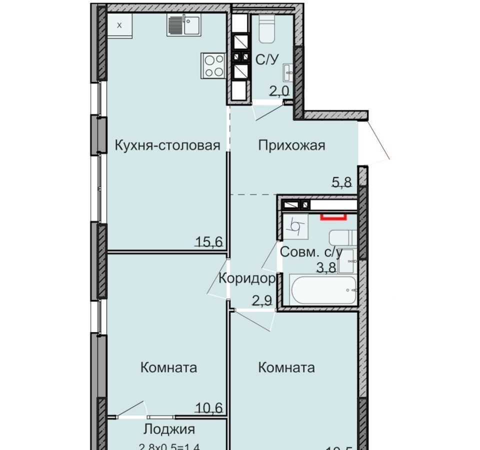 квартира г Ижевск р-н Ленинский Машиностроитель ул Олега Кошевого ЖК «НЕО» фото 1