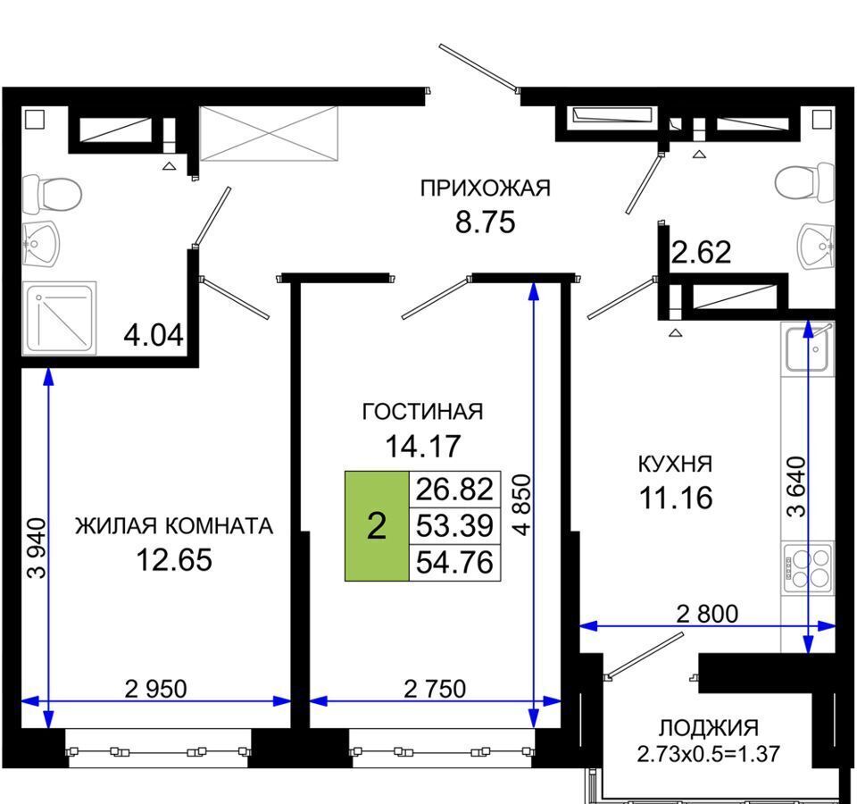 квартира г Ростов-на-Дону р-н Октябрьский пер Элеваторный поз. 1. 2 фото 13