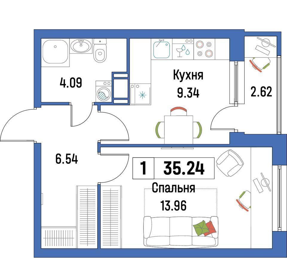 квартира р-н Всеволожский г Мурино ул Шувалова 38 Девяткино фото 1