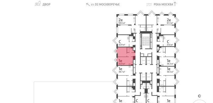 квартира г Москва метро Москворечье ул Борисовские Пруды 1 ЖК «WAVE» муниципальный округ Москворечье-Сабурово фото 2