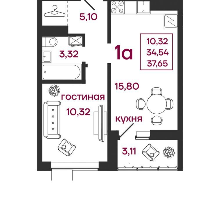 квартира г Пенза р-н Железнодорожный ул Баталина 31 фото 1