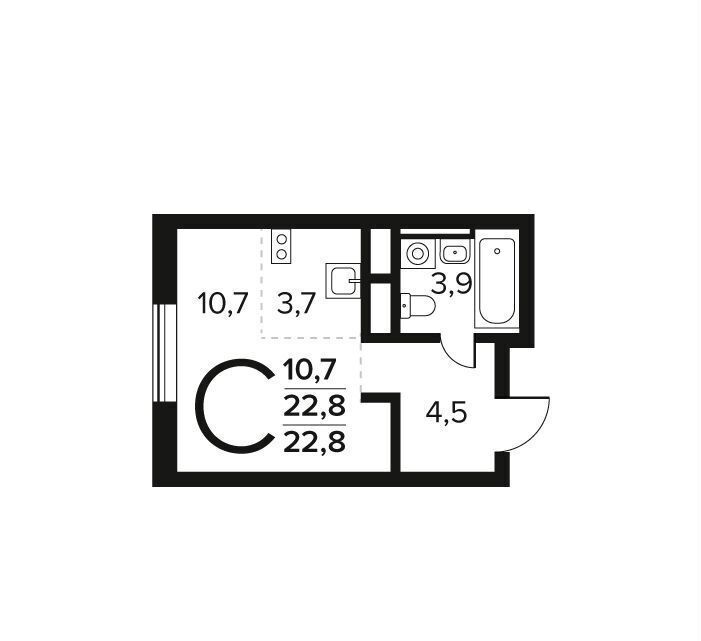 квартира г Щербинка квартал № 1 р-н Десёновское, № 61., корп. 6, п. Десеновское фото 1