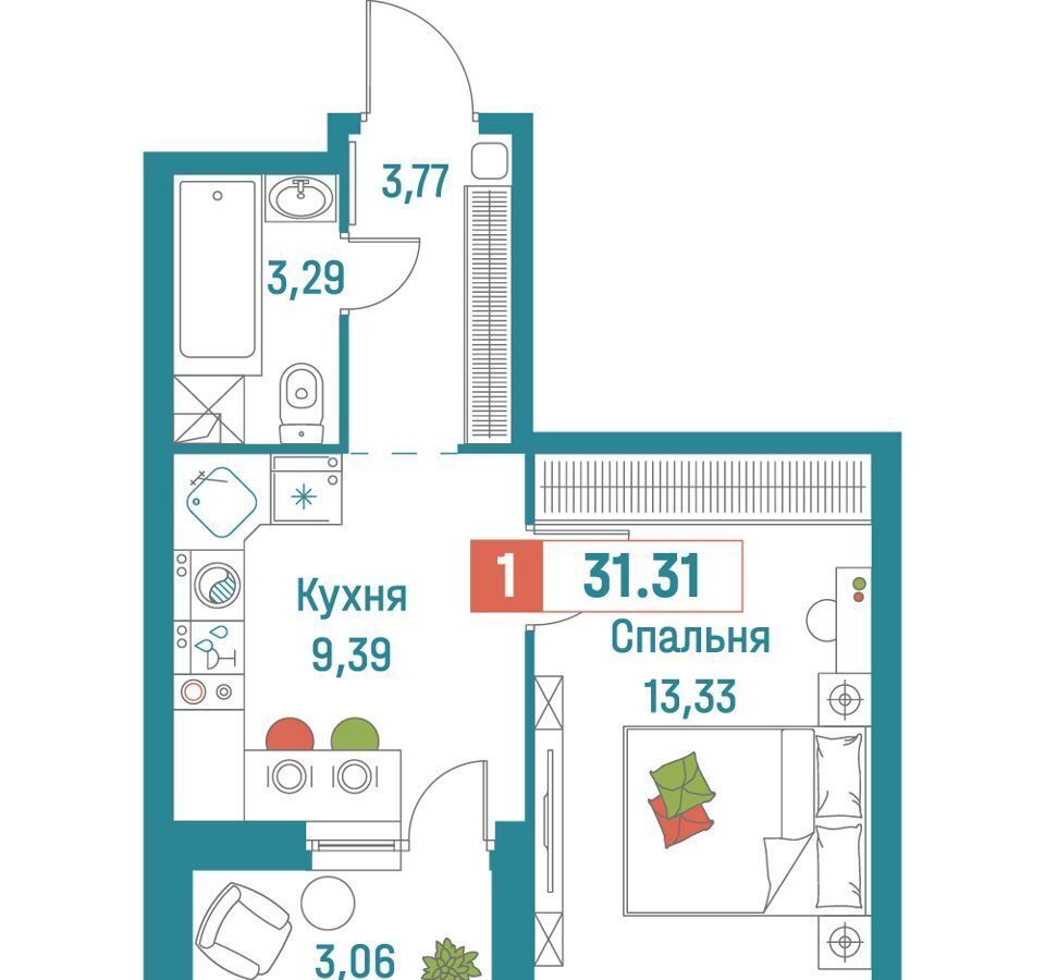 квартира р-н Всеволожский г Мурино ул Екатерининская 20/1 Девяткино фото 1