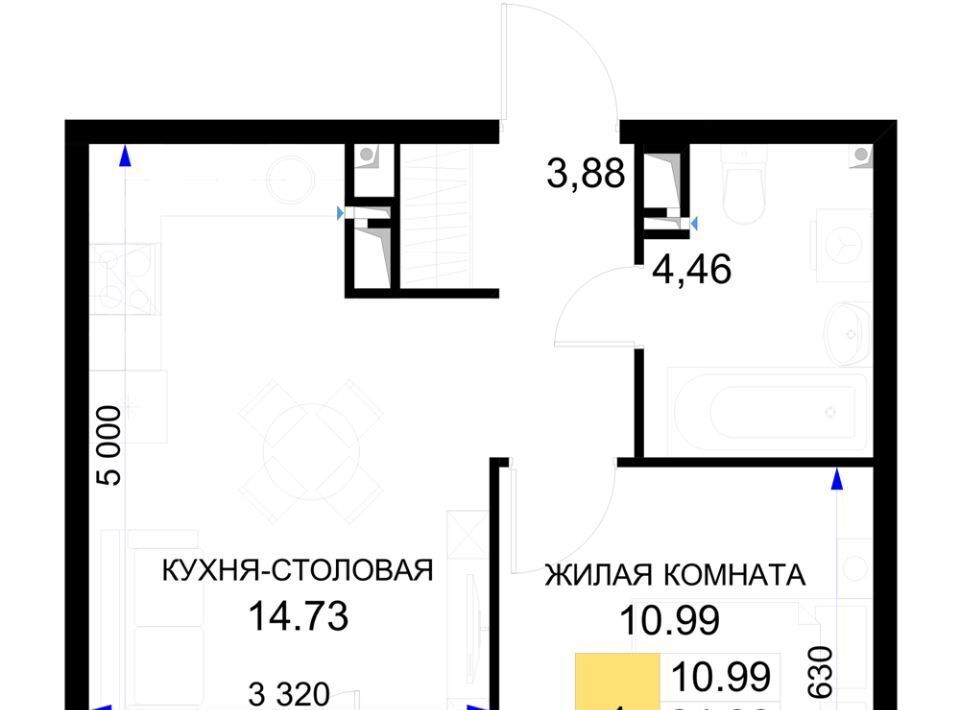 квартира г Краснодар р-н Центральный ЖК Фонтаны фото 1