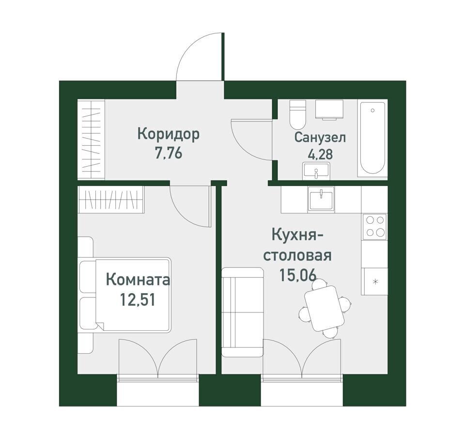 квартира г Екатеринбург р-н Ленинский КП «Твоя Привилегия» кв-л 45, стр. 2. 2А фото 1