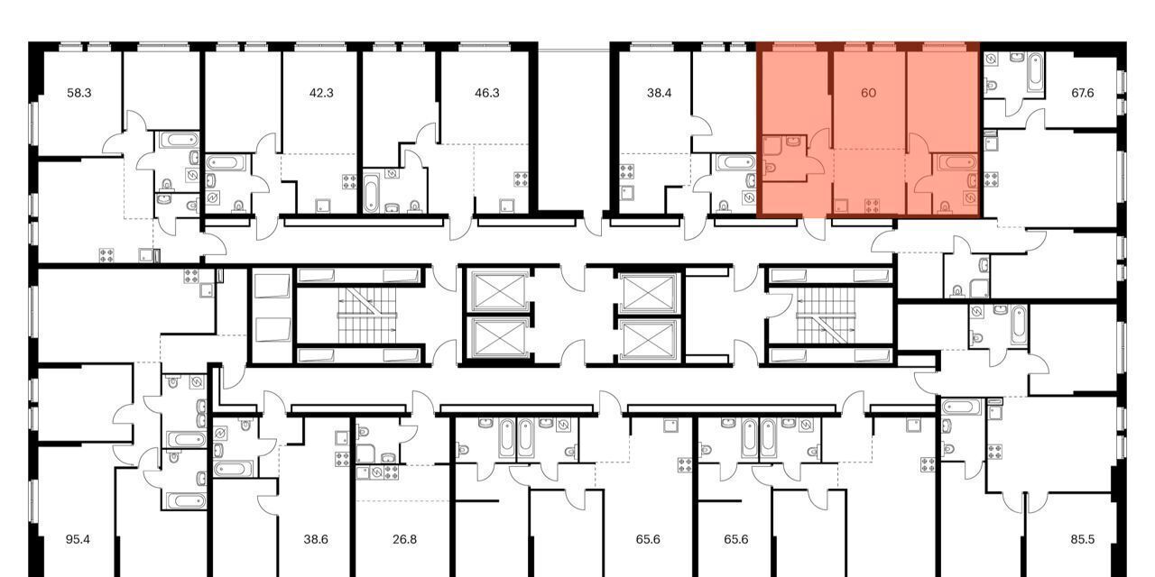 квартира г Москва метро Водный стадион б-р Кронштадтский 20а корп.2 ЖК Кронштадтский 9 д. 9 фото 2