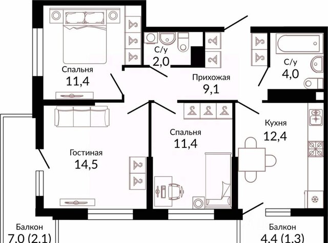 р-н Прикубанский ул Конгрессная 41 ЖК «Отражение» фото