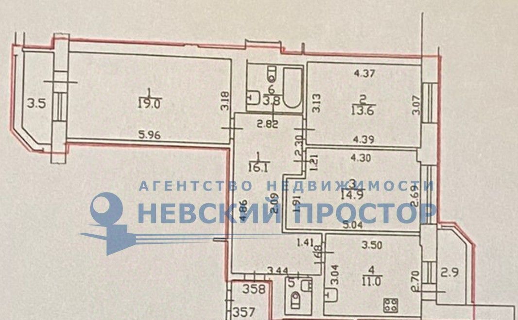 квартира г Санкт-Петербург пр-кт Витебский 51к/1 Звездная фото 11