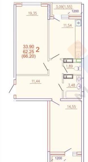 квартира г Краснодар р-н Прикубанский ул им. Евгении Жигуленко 25к/2 фото 23