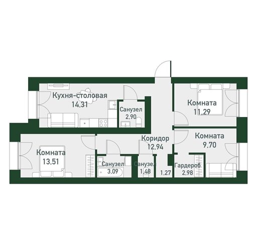 р-н Ленинский КП «Твоя Привилегия» кв-л 45, стр. 2. 2А фото