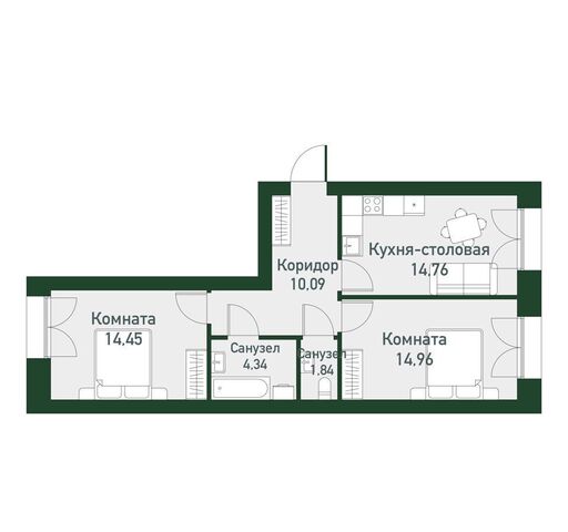 р-н Ленинский КП «Твоя Привилегия» кв-л 45, стр. 2. 2А фото