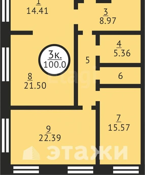 квартира г Тобольск р-н мкр Иртышский Иртышский 2 фото 20