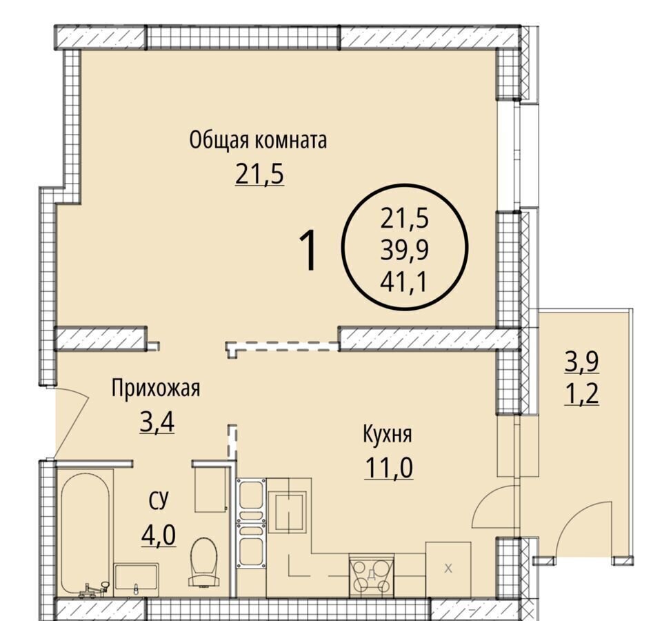 квартира г Хабаровск р-н Железнодорожный ул Совхозная 6 ЖК Город 4212 уч. 71 фото 1