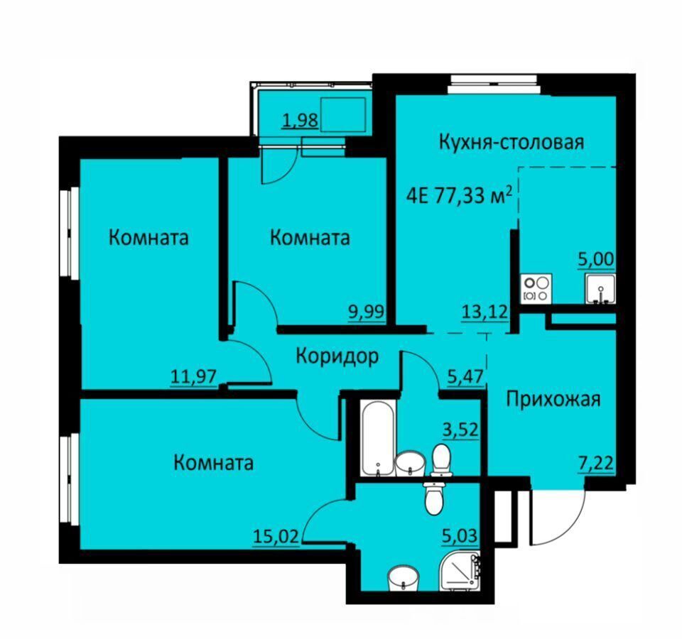 квартира р-н Пермский д Кондратово ул Водопроводная 6/2 ЖК «Ближе» фото 1