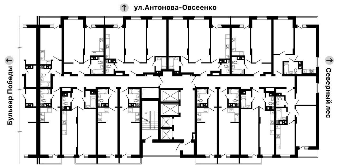 квартира г Воронеж р-н Коминтерновский ул Антонова-Овсеенко 35с ЖК «‎Навигатор‎» фото 2