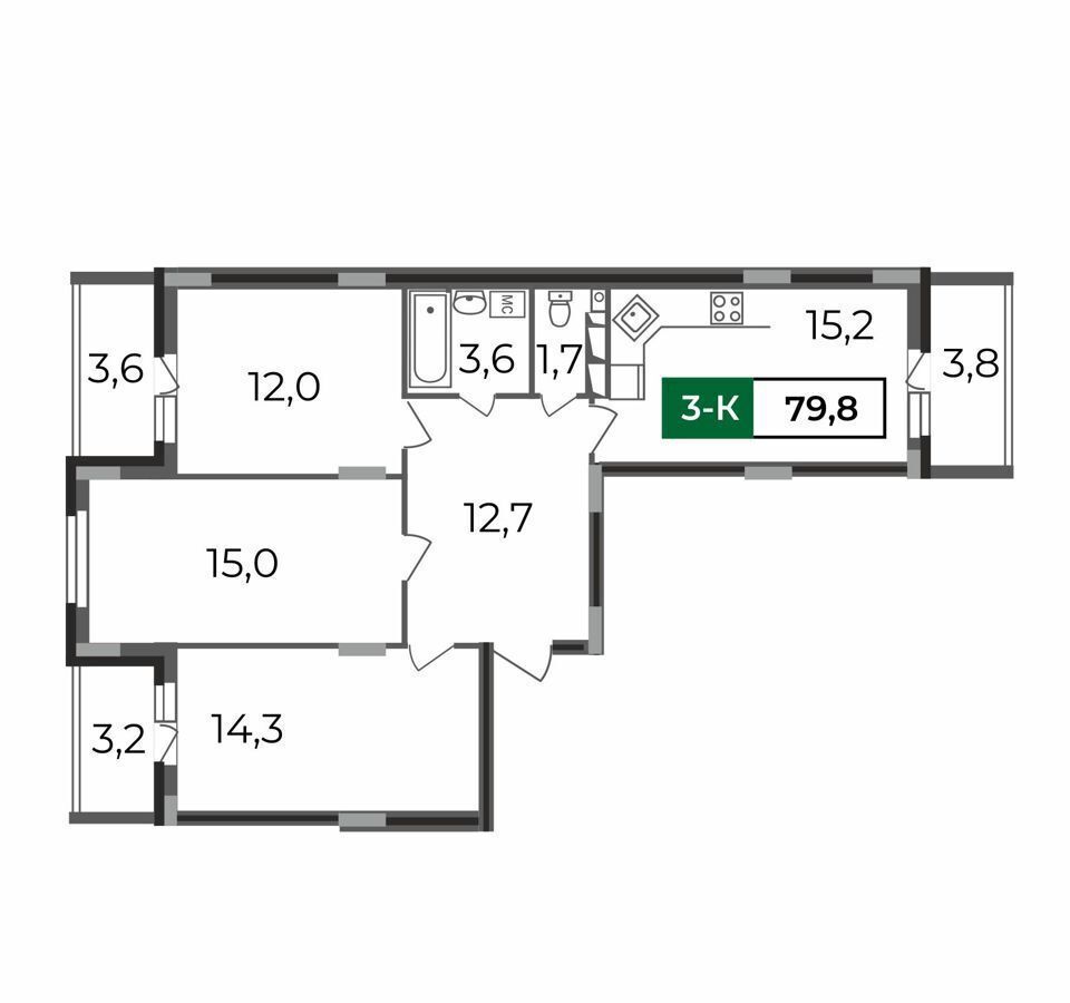 квартира г Владимир р-н Октябрьский б-р Сталинградский 7 фото 1