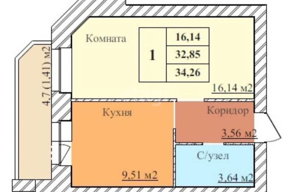 квартира г Ярославль р-н Дзержинский пер 2-й Норский 6 Ярославль городской округ фото 7