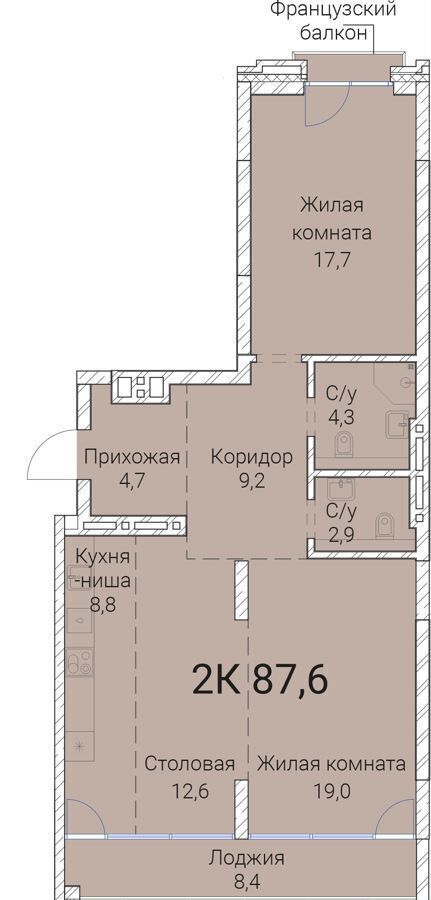 квартира г Новосибирск р-н Заельцовский Заельцовская ул Овражная 2а ЖК «Тайм Сквер» фото 1