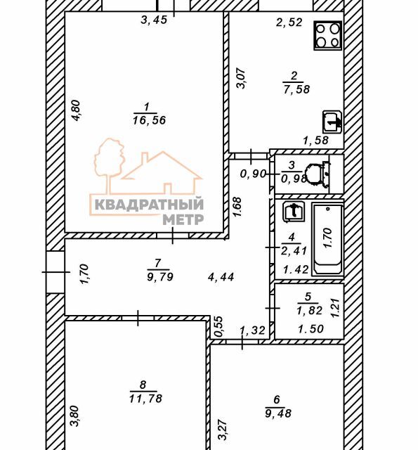 квартира г Димитровград 9-я линия, 28, Мелекесский район фото 8