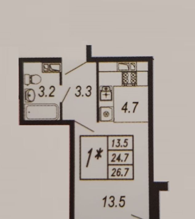 квартира г Краснодар р-н Прикубанский б-р Адмиралтейский 3к/3 фото 18