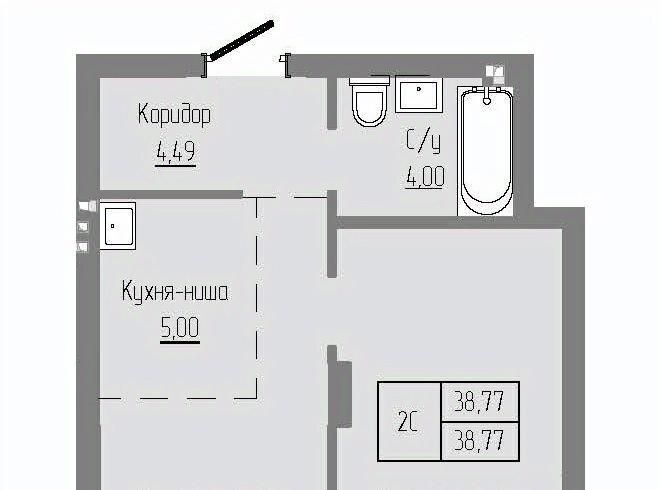 квартира р-н Новосибирский рп Краснообск ЖК «Базилик» Студенческая фото 1