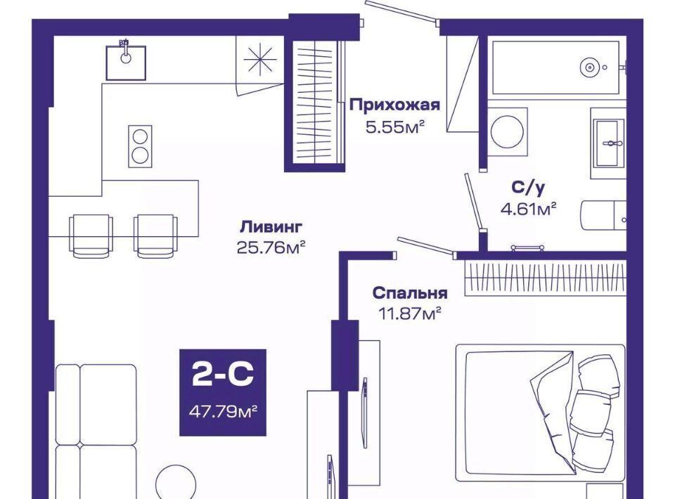 квартира р-н Новосибирский рп Краснообск ЖК «Базилик» Студенческая фото 1