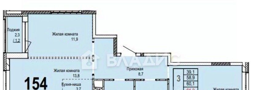 квартира г Долгопрудный Водники ул Парковая 44к/1 фото 2