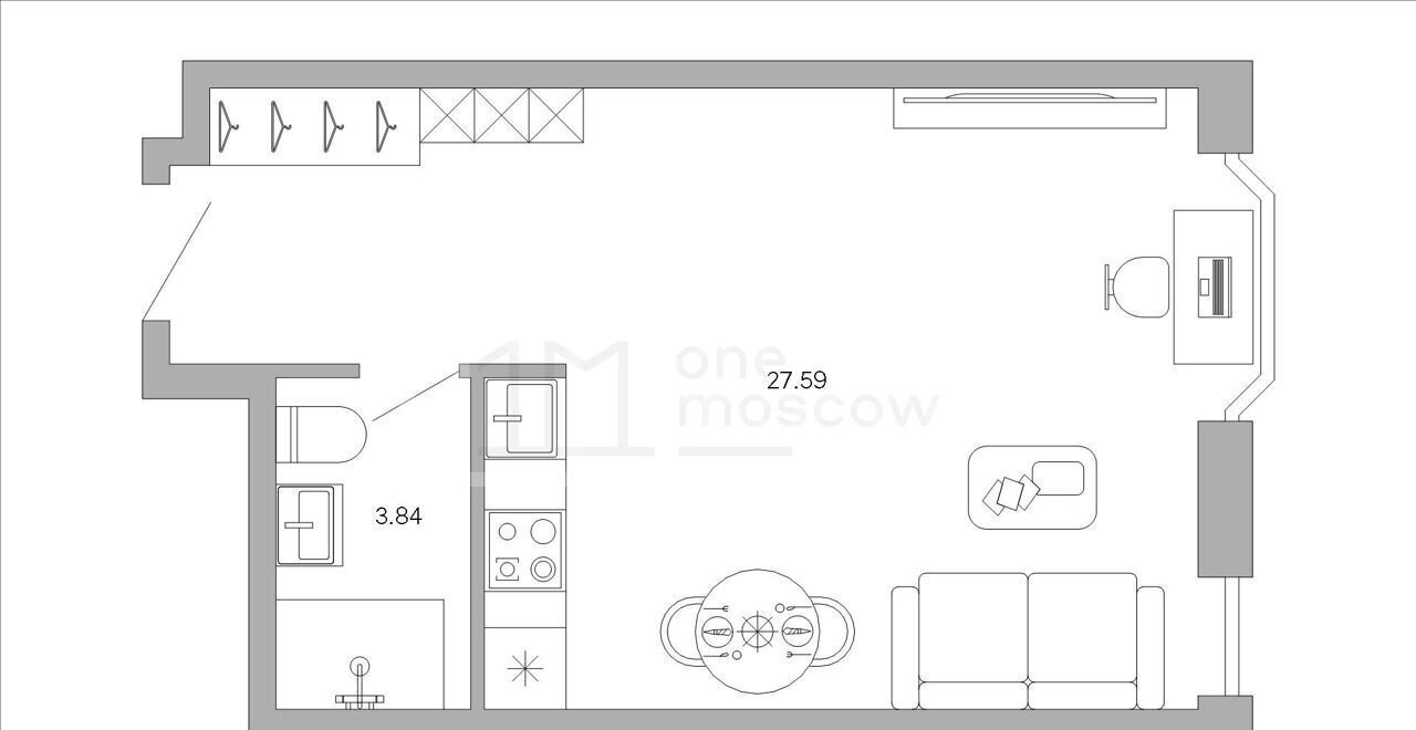 квартира г Москва метро Белорусская ул 1-я Ямского Поля 3 GloraX Premium Белорусская вл. 28 фото 2