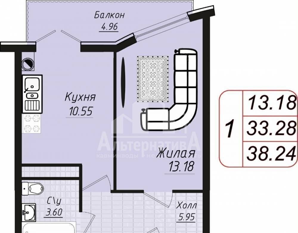 квартира г Кисловодск ул Пушкина 95 ЖК дом на Пушкина фото 10