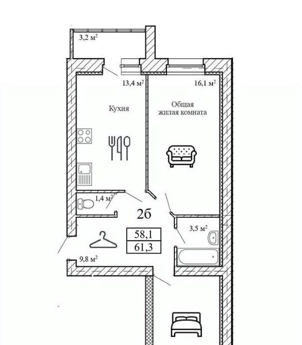 квартира р-н Тамбовский д Крутые Выселки ул. Строительная, 17 фото 1