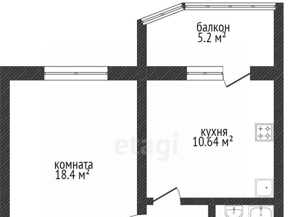 квартира г Краснодар р-н Прикубанский ул им. Героя Владислава Посадского 52 фото 24