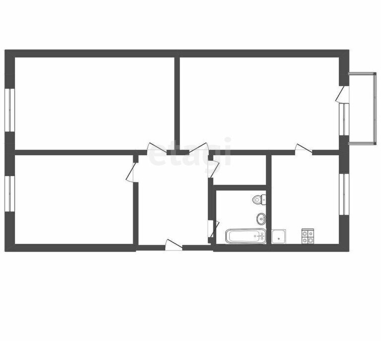 квартира г Томск р-н Октябрьский тракт Иркутский 196 фото 16