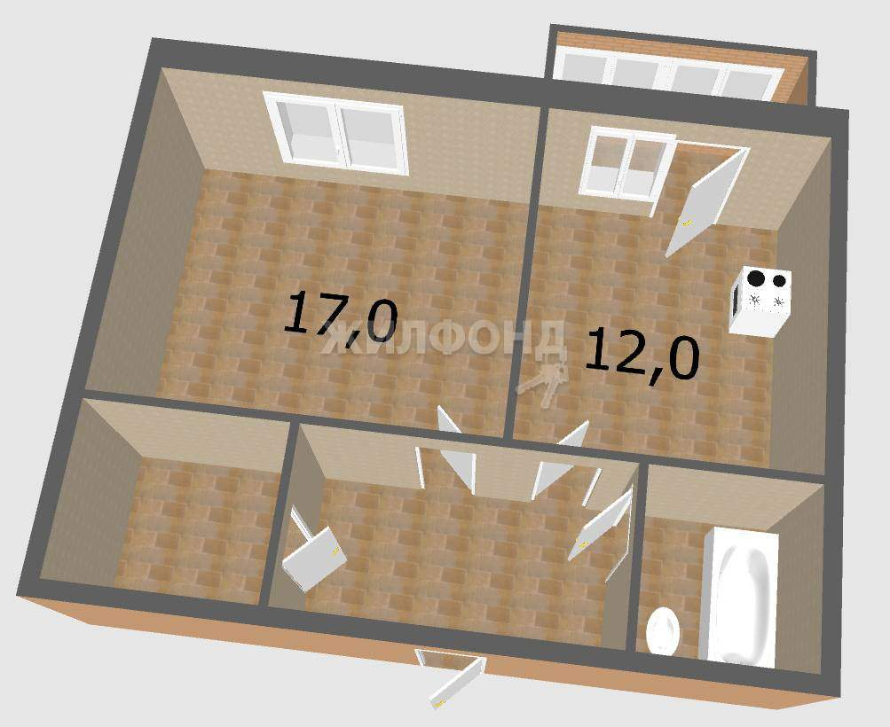 квартира г Краснодар р-н Прикубанский ЖК «Меридиан-1» д. 73 фото 13