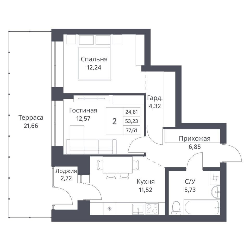 квартира г Новосибирск р-н Калининский ул Игарская 3 ЖК «Фора» Кулацкий фото 1