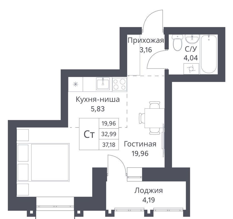 квартира г Новосибирск р-н Калининский ул Игарская 3 ЖК «Фора» Кулацкий фото 1