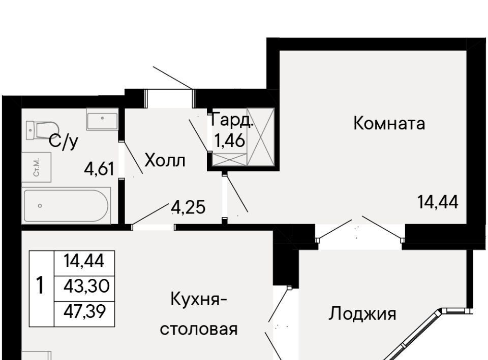 квартира г Ростов-на-Дону р-н Октябрьский Ривьера жилой квартал фото 1