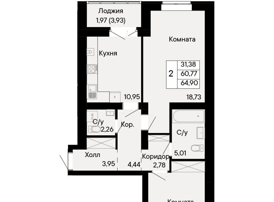 квартира г Ростов-на-Дону р-н Октябрьский пер Бориславский фото 1