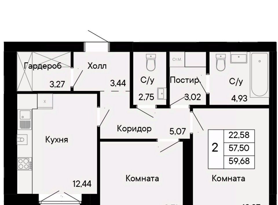 квартира г Ростов-на-Дону р-н Октябрьский Ривьера жилой квартал фото 1