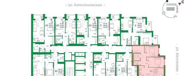 квартира г Уфа р-н Советский ул Комсомольская 8 фото 3