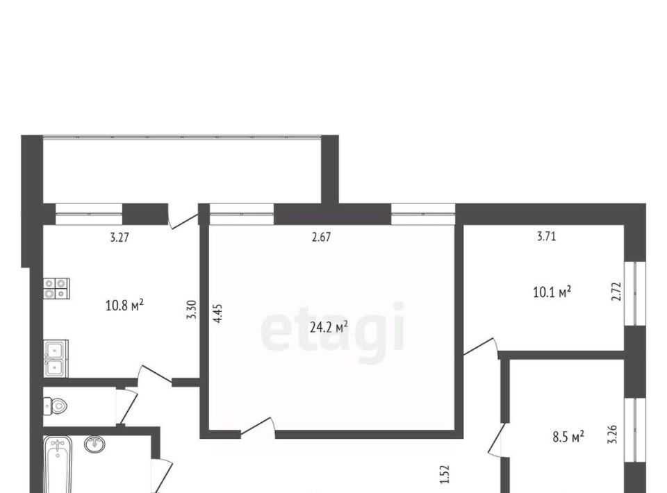 квартира г Тюмень р-н Центральный ул Харьковская 48 фото 3