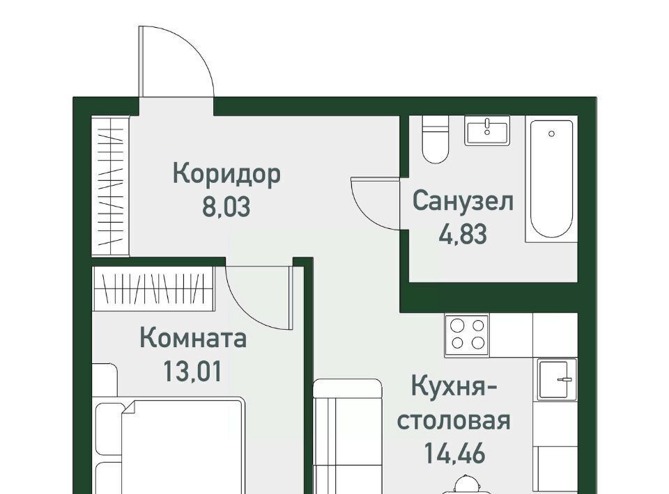 квартира п Западный р-н мкр Привилегия ул Спортивная 15 Кременкульское с/пос фото 1